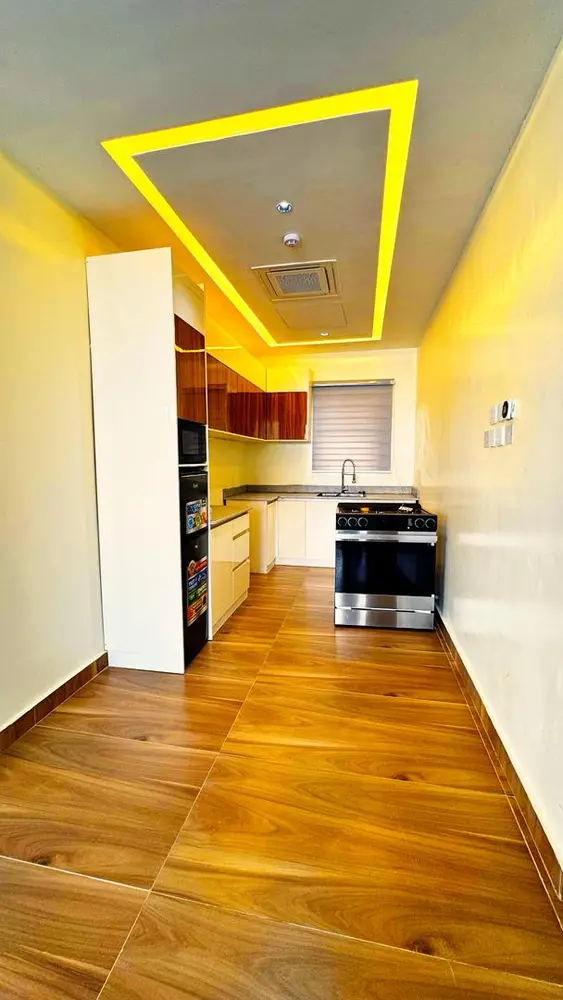 Finished kitchen at BJ Apartment